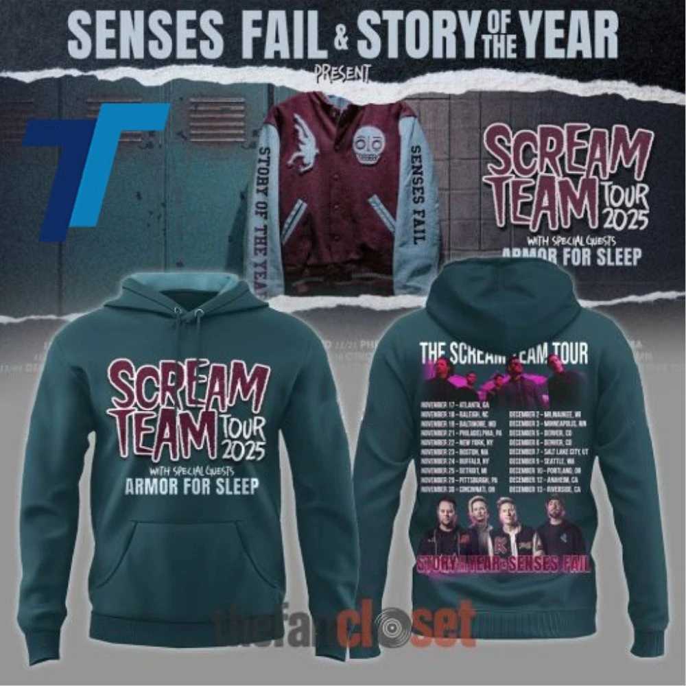Story of the Year & Senses Fail – Scream Team Tour Shirt - Official ...